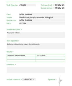 Intex Pharma NPP-100 (Nandrolone Phenylpropionate)