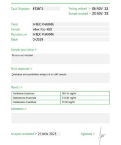 Intex Pharma RIP-400 400mg/ml