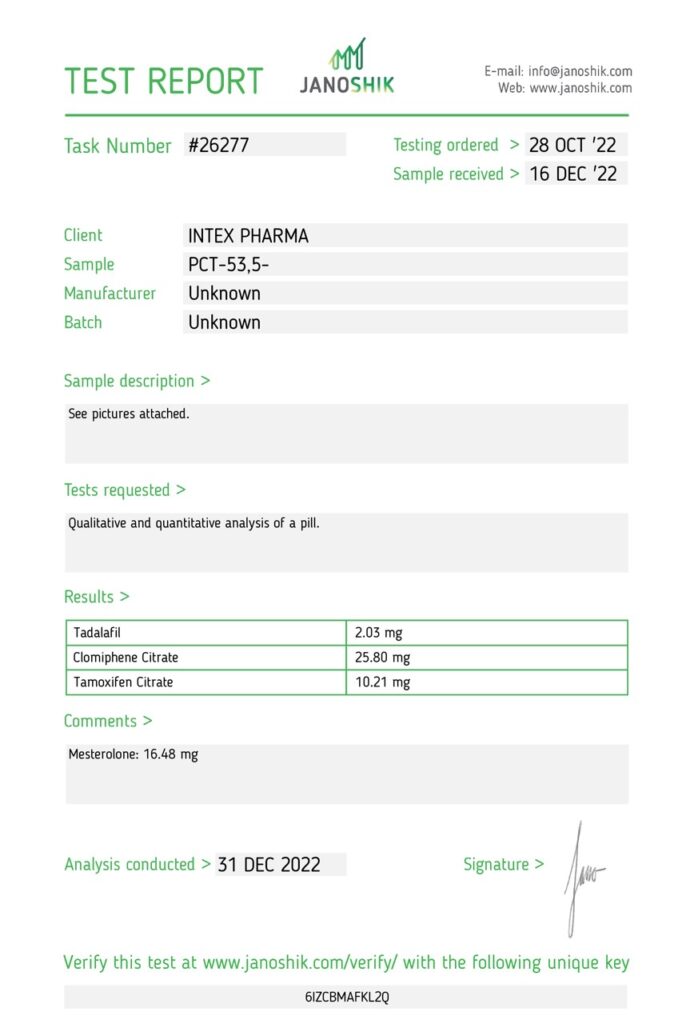 Intex Pharma PCT 100 tabs