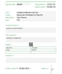 Intex Pharma Retatrutide Prefilled Pen